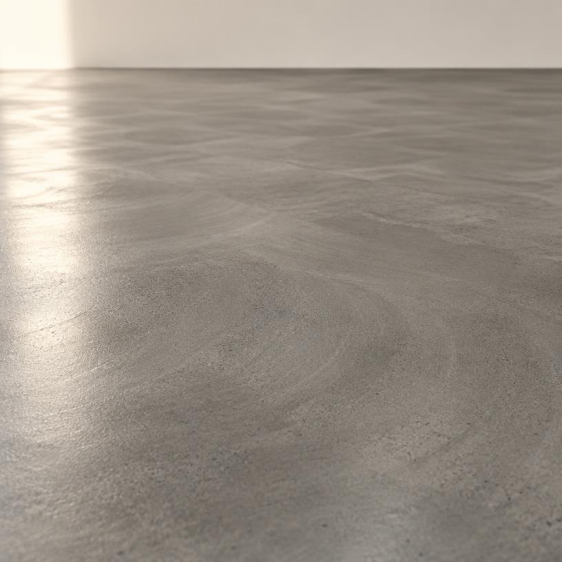 Close-up of a smooth troweled concrete surface